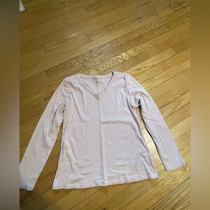 Liz Claiborne Soft Pink V-Neck Top
